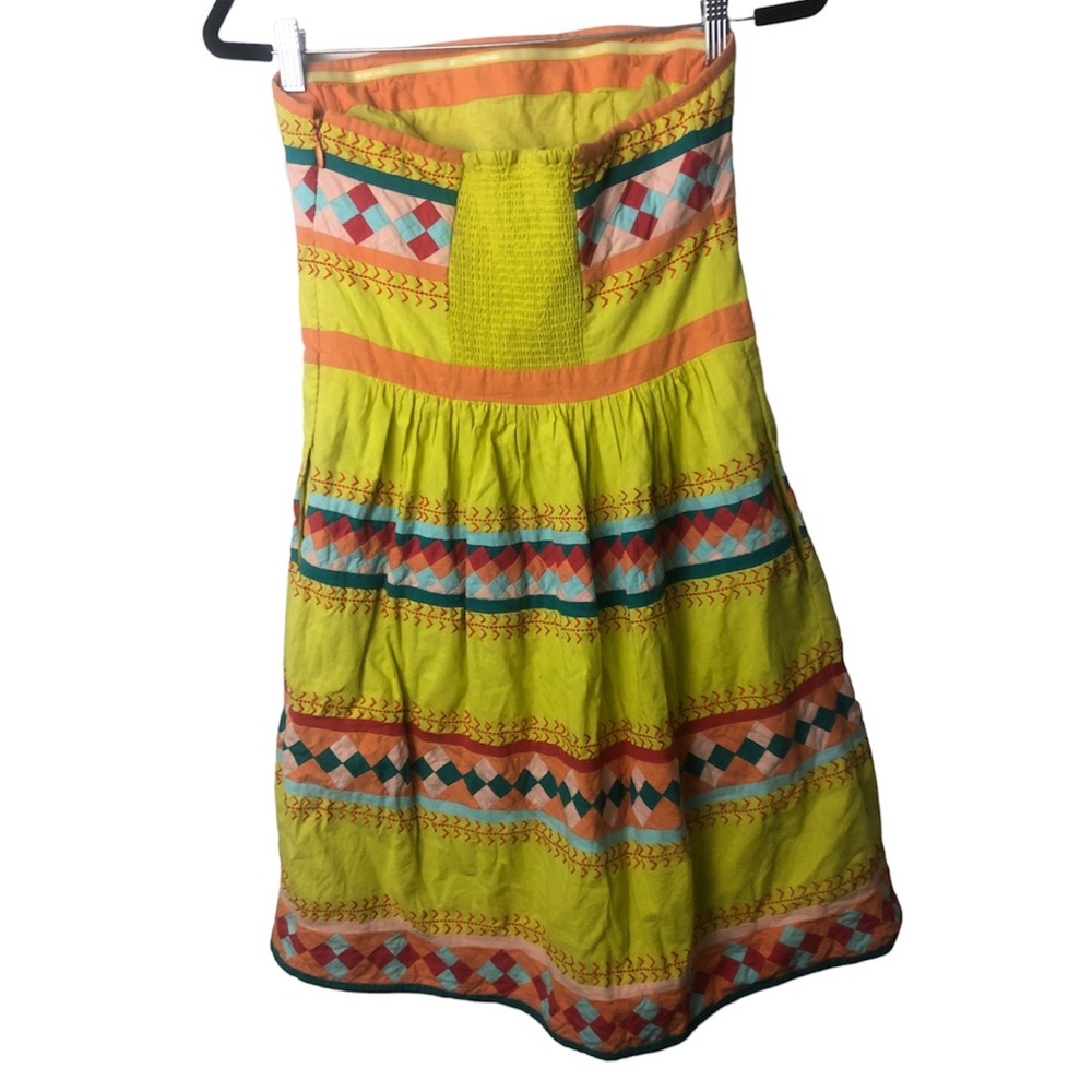 Anthropology Leifsdottir Strapless Quilted Sundress Size 6 Great Condition. - Picture 3 of 8